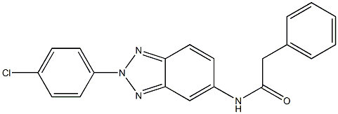N-[2-(4-chlorophenyl)-2H-1,2,3-benzotriazol-5-yl]-2-phenylacetamide 结构式