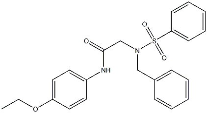 N-[4-(ethyloxy)phenyl]-2-[(phenylmethyl)(phenylsulfonyl)amino]acetamide 结构式