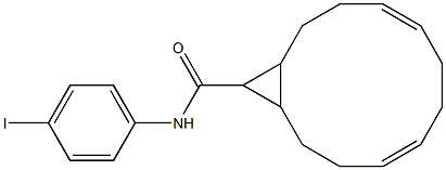 N-(4-iodophenyl)bicyclo[10.1.0]trideca-4,8-diene-13-carboxamide 结构式