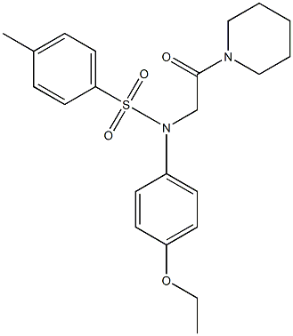 N-(4-ethoxyphenyl)-4-methyl-N-(2-oxo-2-piperidin-1-ylethyl)benzenesulfonamide 结构式