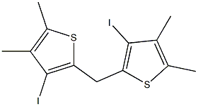 3-iodo-2-[(3-iodo-4,5-dimethyl-2-thienyl)methyl]-4,5-dimethylthiophene 结构式