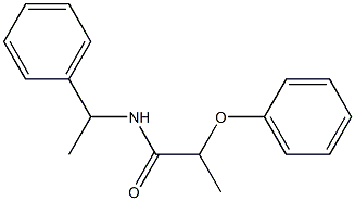 2-phenoxy-N-(1-phenylethyl)propanamide 结构式