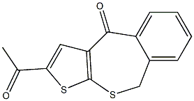 2-acetylthieno[2,3-c][2]benzothiepin-4(9H)-one 结构式