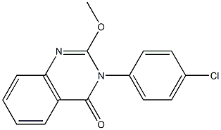 3-(4-chlorophenyl)-2-methoxy-4(3H)-quinazolinone 结构式