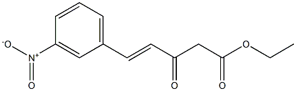 (3-硝基苯亚甲基)乙酰乙酸乙酯 结构式