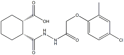 (1S,2R)-2-({2-[2-(4-chloro-2-methylphenoxy)acetyl]hydrazino}carbonyl)cyclohexanecarboxylic acid 结构式