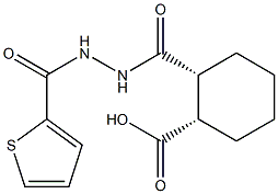 (1S,2R)-2-{[2-(2-thienylcarbonyl)hydrazino]carbonyl}cyclohexanecarboxylic acid 结构式