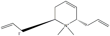 (2S,6S)-2,6-diallyl-1,1-dimethyl-1,2,3,6-tetrahydropyridinium iodide 结构式