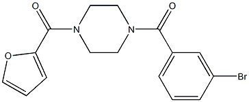 (3-bromophenyl)[4-(2-furoyl)-1-piperazinyl]methanone 结构式