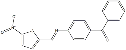 (4-{[(E)-(5-nitro-2-thienyl)methylidene]amino}phenyl)(phenyl)methanone 结构式