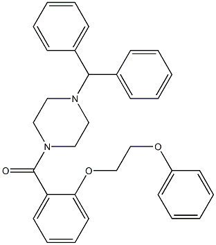 (4-benzhydryl-1-piperazinyl)[2-(2-phenoxyethoxy)phenyl]methanone 结构式