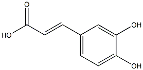 (E)-3-(3,4-dihydroxyphenyl)-2-propenoic acid 结构式