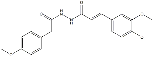 (E)-3-(3,4-dimethoxyphenyl)-N'-[2-(4-methoxyphenyl)acetyl]-2-propenohydrazide 结构式