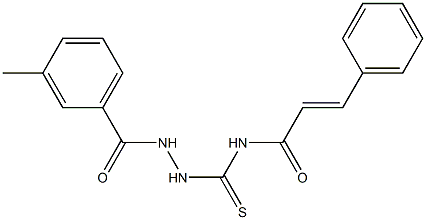 (E)-N-{[2-(3-methylbenzoyl)hydrazino]carbothioyl}-3-phenyl-2-propenamide 结构式