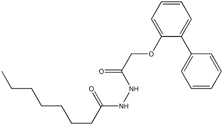 2-([1,1'-biphenyl]-2-yloxy)-N'-octanoylacetohydrazide 结构式