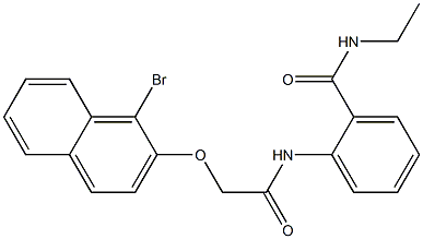 2-({2-[(1-bromo-2-naphthyl)oxy]acetyl}amino)-N-ethylbenzamide 结构式