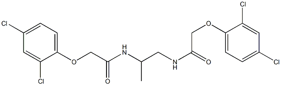 2-(2,4-dichlorophenoxy)-N-(2-{[2-(2,4-dichlorophenoxy)acetyl]amino}-1-methylethyl)acetamide 结构式