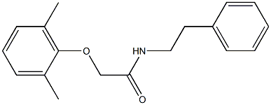 2-(2,6-dimethylphenoxy)-N-phenethylacetamide 结构式