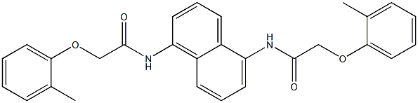 2-(2-methylphenoxy)-N-(5-{[2-(2-methylphenoxy)acetyl]amino}-1-naphthyl)acetamide 结构式