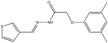 2-(3,5-dimethylphenoxy)-N'-[(E)-3-thienylmethylidene]acetohydrazide 结构式