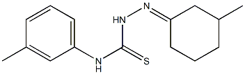 2-(3-methylcyclohexylidene)-N-(3-methylphenyl)-1-hydrazinecarbothioamide 结构式