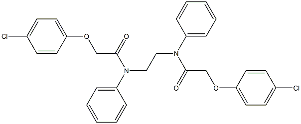 2-(4-chlorophenoxy)-N-(2-{[2-(4-chlorophenoxy)acetyl]anilino}ethyl)-N-phenylacetamide 结构式