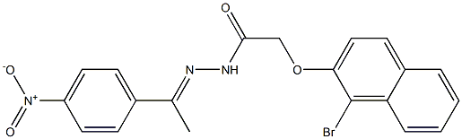 2-[(1-bromo-2-naphthyl)oxy]-N'-[(E)-1-(4-nitrophenyl)ethylidene]acetohydrazide 结构式