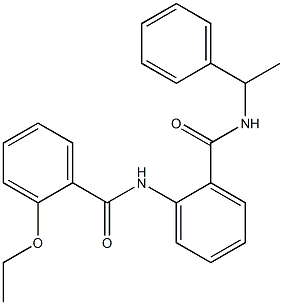 2-[(2-ethoxybenzoyl)amino]-N-(1-phenylethyl)benzamide 结构式
