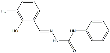 2-[(E)-(2,3-dihydroxyphenyl)methylidene]-N-phenyl-1-hydrazinecarboxamide 结构式