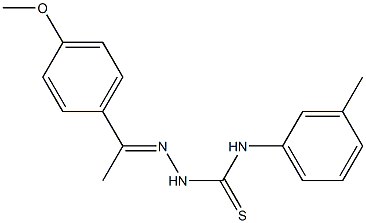 2-[(E)-1-(4-methoxyphenyl)ethylidene]-N-(3-methylphenyl)-1-hydrazinecarbothioamide 结构式