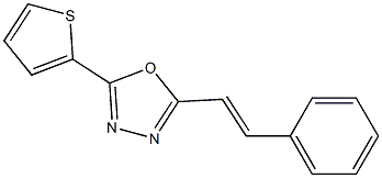 2-[(E)-2-phenylethenyl]-5-(2-thienyl)-1,3,4-oxadiazole 结构式