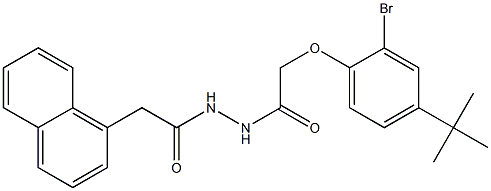 2-[2-bromo-4-(tert-butyl)phenoxy]-N'-[2-(1-naphthyl)acetyl]acetohydrazide 结构式