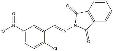 2-{[(E)-(2-chloro-5-nitrophenyl)methylidene]amino}-1H-isoindole-1,3(2H)-dione 结构式