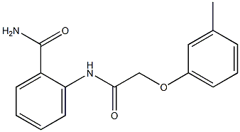 2-{[2-(3-methylphenoxy)acetyl]amino}benzamide 结构式