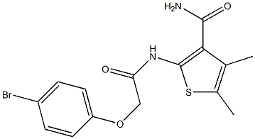 2-{[2-(4-bromophenoxy)acetyl]amino}-4,5-dimethyl-3-thiophenecarboxamide 结构式