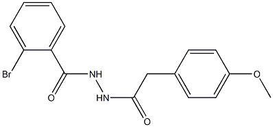 2-bromo-N'-[2-(4-methoxyphenyl)acetyl]benzohydrazide 结构式