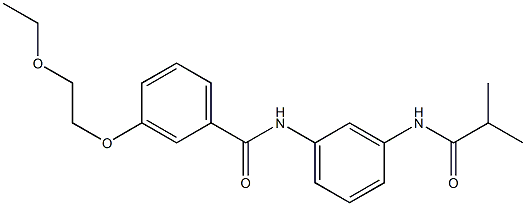 3-(2-ethoxyethoxy)-N-[3-(isobutyrylamino)phenyl]benzamide 结构式