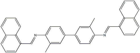 N-(3,3'-dimethyl-4'-{[(E)-1-naphthylmethylidene]amino}[1,1'-biphenyl]-4-yl)-N-[(E)-1-naphthylmethylidene]amine 结构式