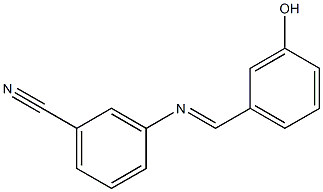 3-{[(E)-(3-hydroxyphenyl)methylidene]amino}benzonitrile 结构式