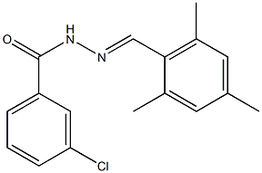 3-chloro-N'-[(E)-mesitylmethylidene]benzohydrazide 结构式