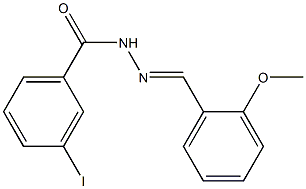 3-iodo-N'-[(E)-(2-methoxyphenyl)methylidene]benzohydrazide 结构式