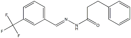 3-phenyl-N'-{(E)-[3-(trifluoromethyl)phenyl]methylidene}propanohydrazide 结构式
