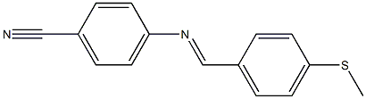 4-({(E)-[4-(methylsulfanyl)phenyl]methylidene}amino)benzonitrile 结构式