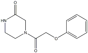 4-(2-phenoxyacetyl)-2-piperazinone 结构式