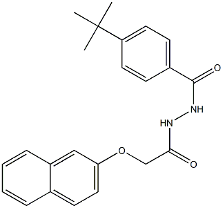 4-(tert-butyl)-N'-[2-(2-naphthyloxy)acetyl]benzohydrazide 结构式
