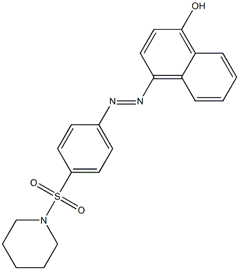 4-{(E)-2-[4-(1-piperidinylsulfonyl)phenyl]diazenyl}-1-naphthol 结构式