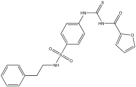 4-{[(2-furoylamino)carbothioyl]amino}-N-phenethylbenzenesulfonamide 结构式