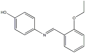 4-{[(E)-(2-ethoxyphenyl)methylidene]amino}phenol 结构式