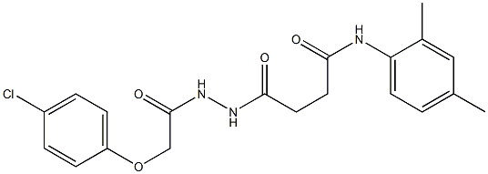4-{2-[2-(4-chlorophenoxy)acetyl]hydrazino}-N-(2,4-dimethylphenyl)-4-oxobutanamide 结构式