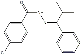 4-chloro-N'-[(E)-2-methyl-1-phenylpropylidene]benzohydrazide 结构式